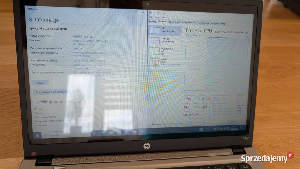 Laptop HP Folio 13 i52467m 4GB RAM SSD Komputery i Akcesoria Kraków sprzedam