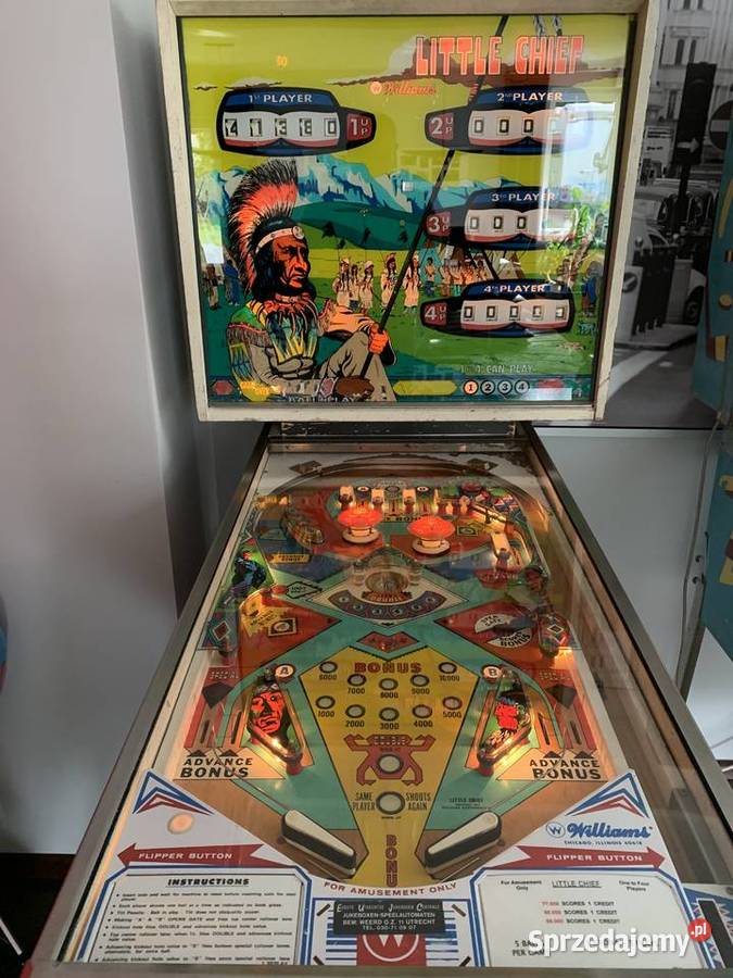 Pinball Flipper Little Chief Williams Chojnice