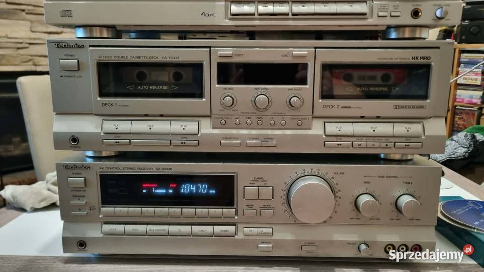 Wieża amplituner Technics SAGX230 magnetofon Warta