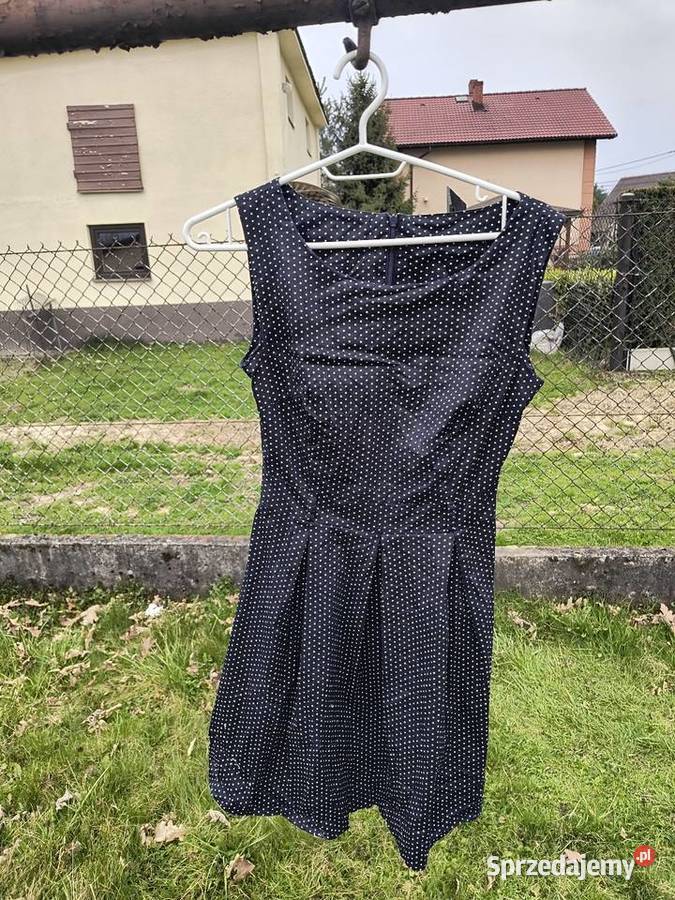 Black Polka Dot Sleeveless Dress Kaniów