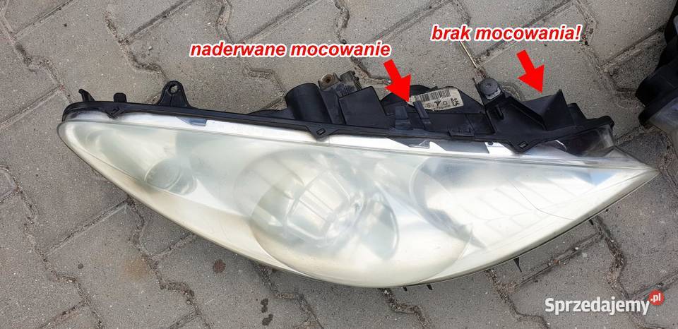 Peugeot 307 lift lampy przód przednie soczewka Kutno sprzedam