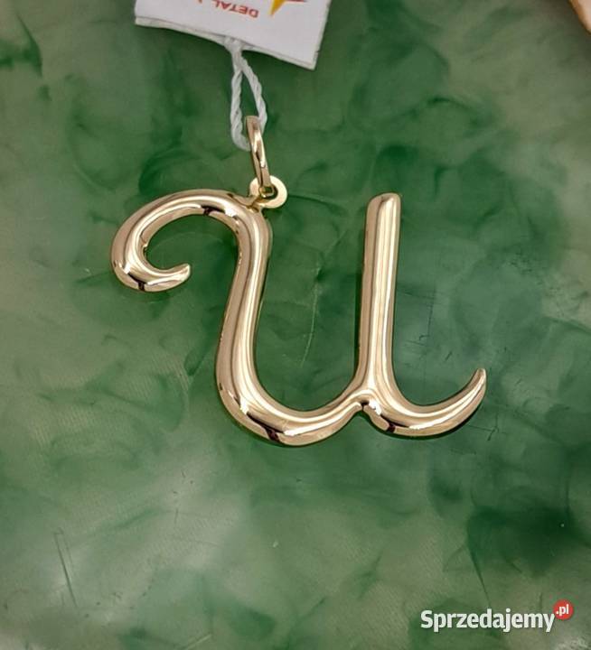 20 Wisiorek Złoty pr585 Literka U Z1215 złote