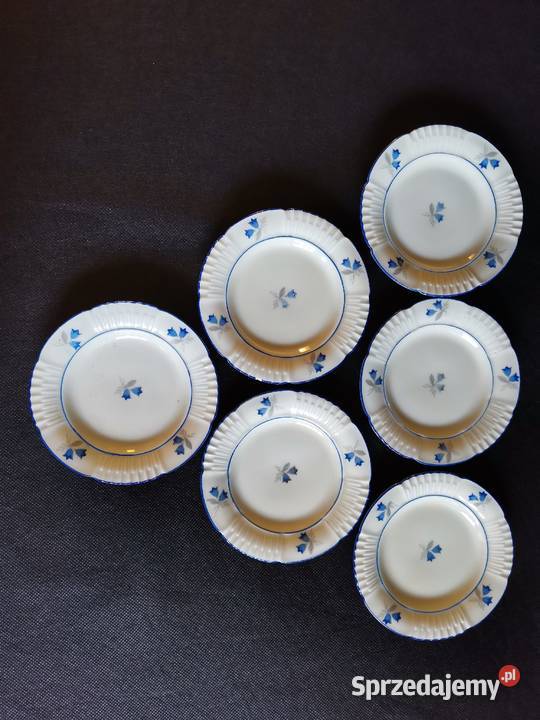 Stara porcelana Giesche talerzyki konfiturówki 6 Katowice