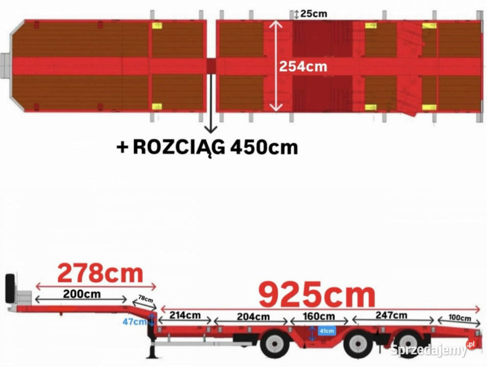 niskopodwoziowa Trailer 3Osie Oś skrętna Oś MAX Trailer Motoryzacja świętokrzyskie