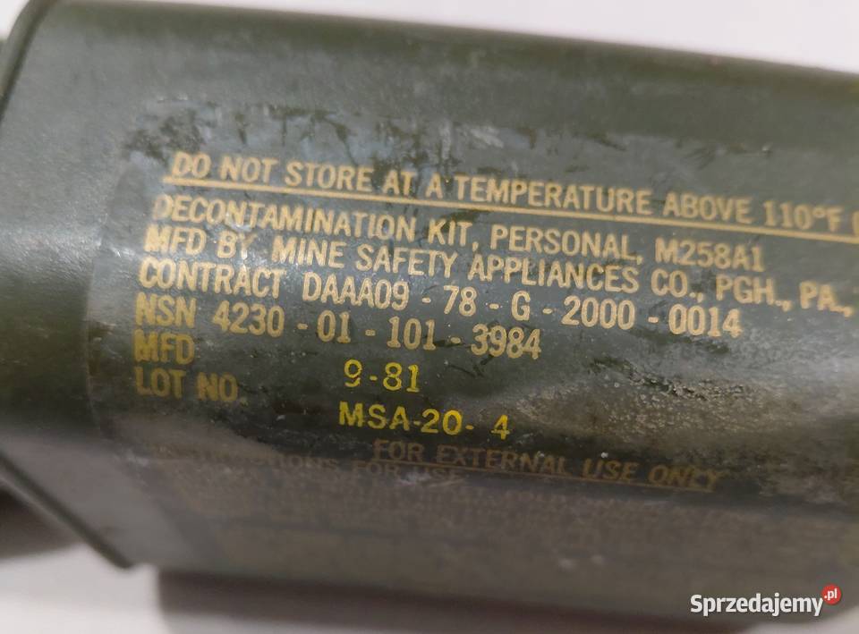 Pudełko wodoszczelne M258A1 Us Army decon kit Wrocław