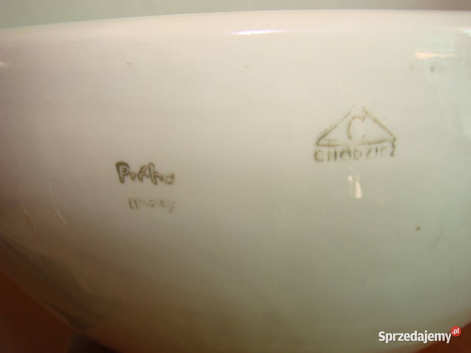 Chodzież ciężka porcelanowa misa moździerza PRL pomorskie Pruszcz Gdański