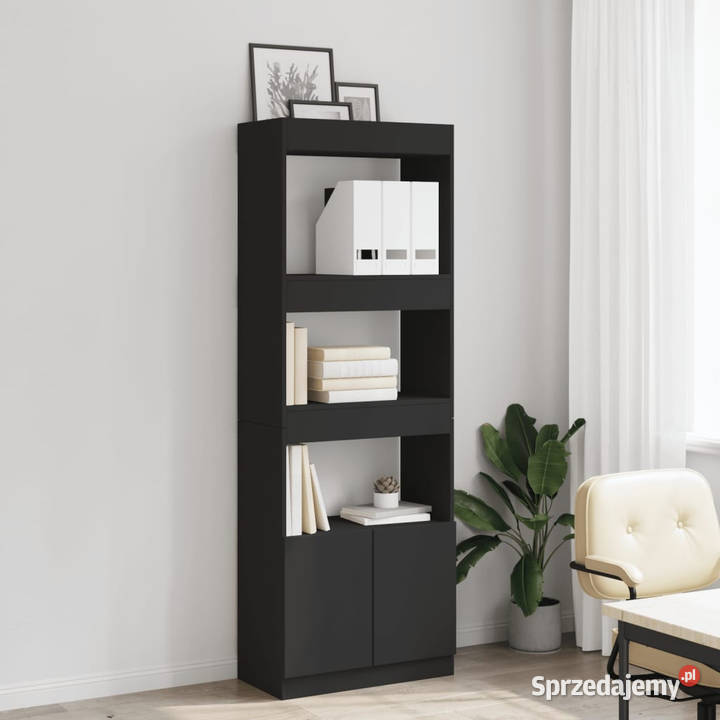 Regał czarny 63x33x180 materiał drewnopochodny Warszawa sprzedam