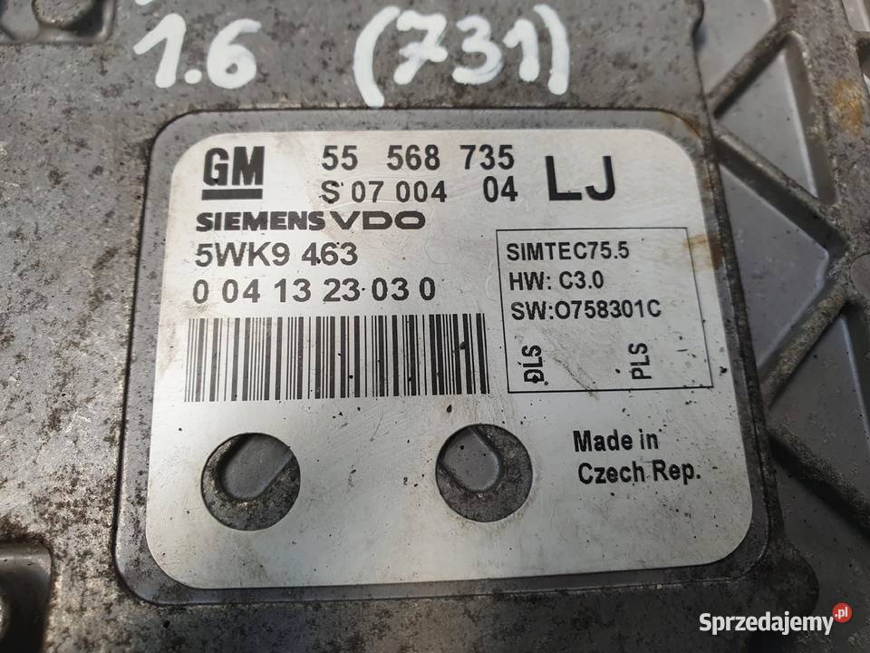 STEROWNIK SILNIKA Opel Zafira B Astra III H 16 Chełm