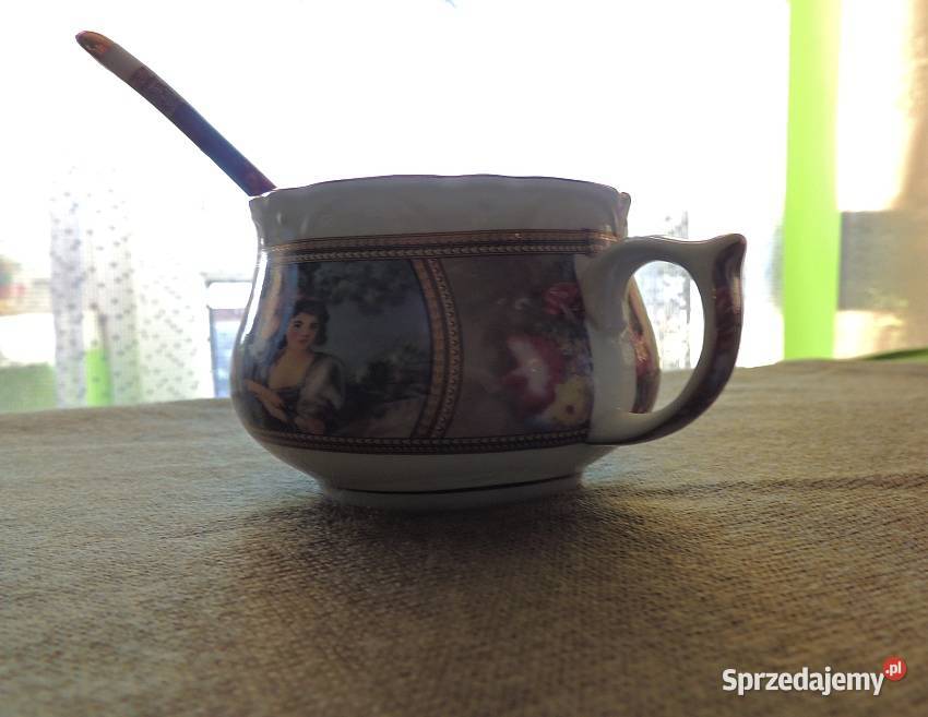 Stara porcelanowa filiżanka plus łyżeczka Myszków sprzedam