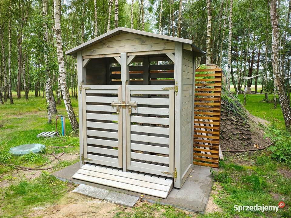 Zabudowa na kosze 18x09m wiata śmietnikowa dach