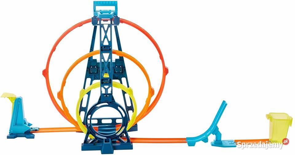 Zestaw Tor 3 Pętle Autka HOT WHEELS Potrójna 6 lat+ Zabawki Mogilany