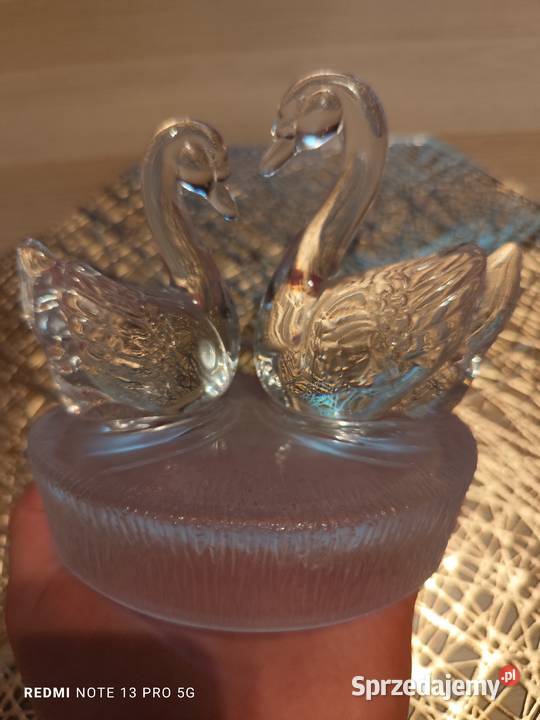 Figurka szklana łabędzie Ruda Śląska