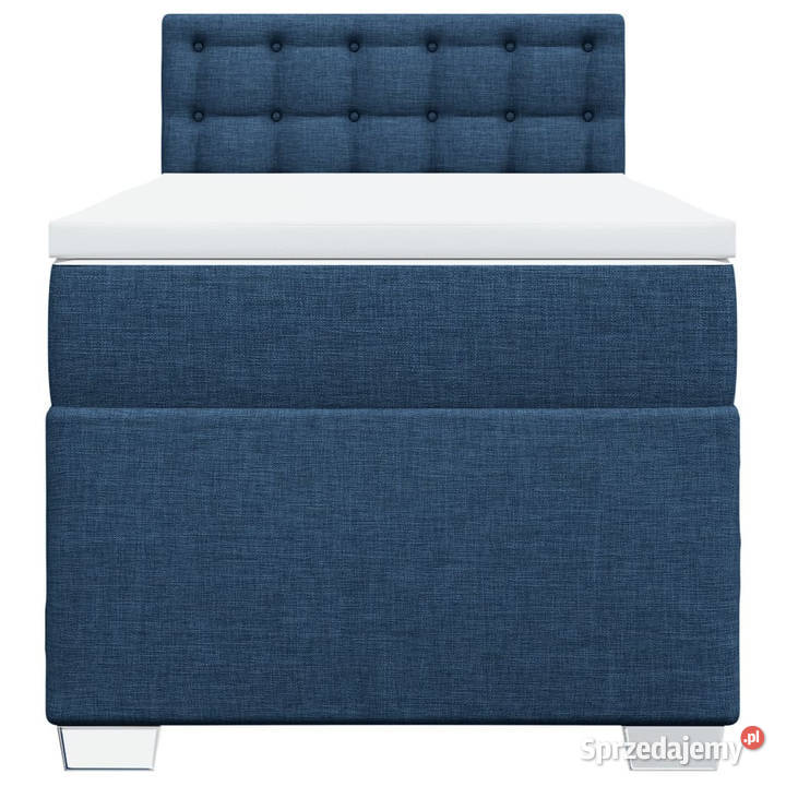 Łóżko kontynentalne z materacem niebieskie Warszawa sprzedam