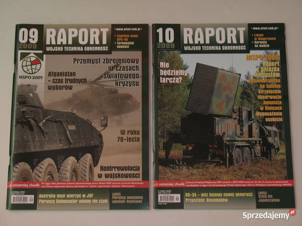 Raport WTO kompletny rocznik 2009 Wojsko i militaria małopolskie Kraków