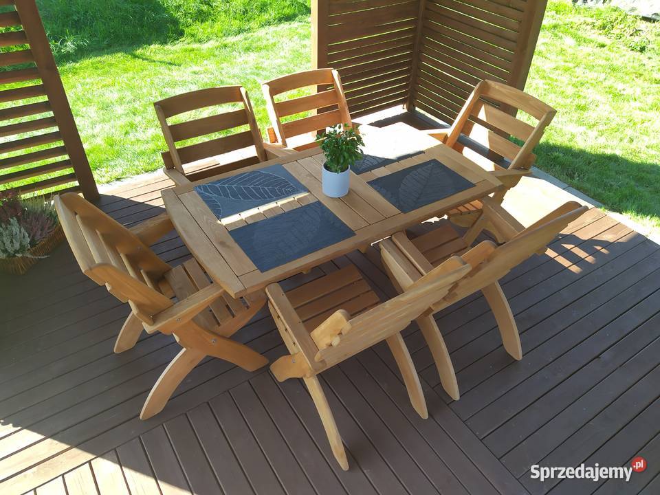 Meble ogrodowe drewniane składane typ X wersja 2 Kalety
