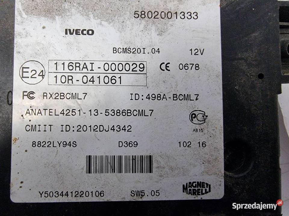 MODUŁ IVECO COMPA 5802001333 Pozostałe kujawsko-pomorskie Lipno