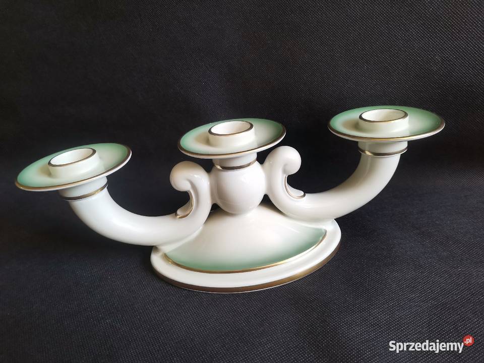 Stary duży świecznik porcelana Rosenthal Art Porcelana i szkło śląskie Katowice