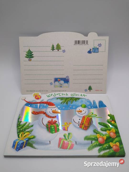 Kartka świąteczna Boże Narodzenie zestaw 4 Pan