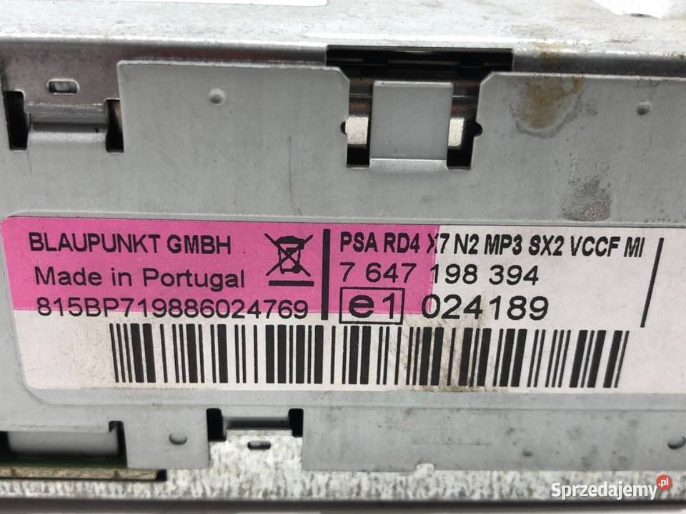 RADIO CITROEN C5 III 7647198394 ODTWARZACZ podkarpackie