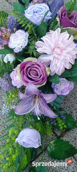 komplet nagrobny w odcieniach fioletu Psary