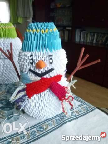 bałwanek z origami modułowego