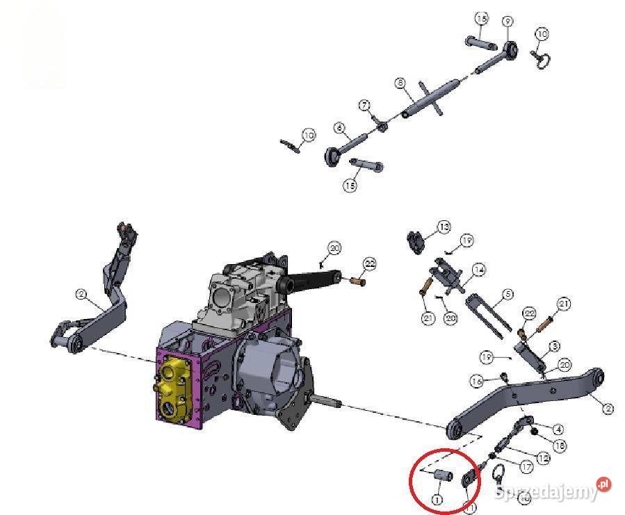 Kołnierz tulejka ramienia podnośnika Mitsubishi Tajęcina