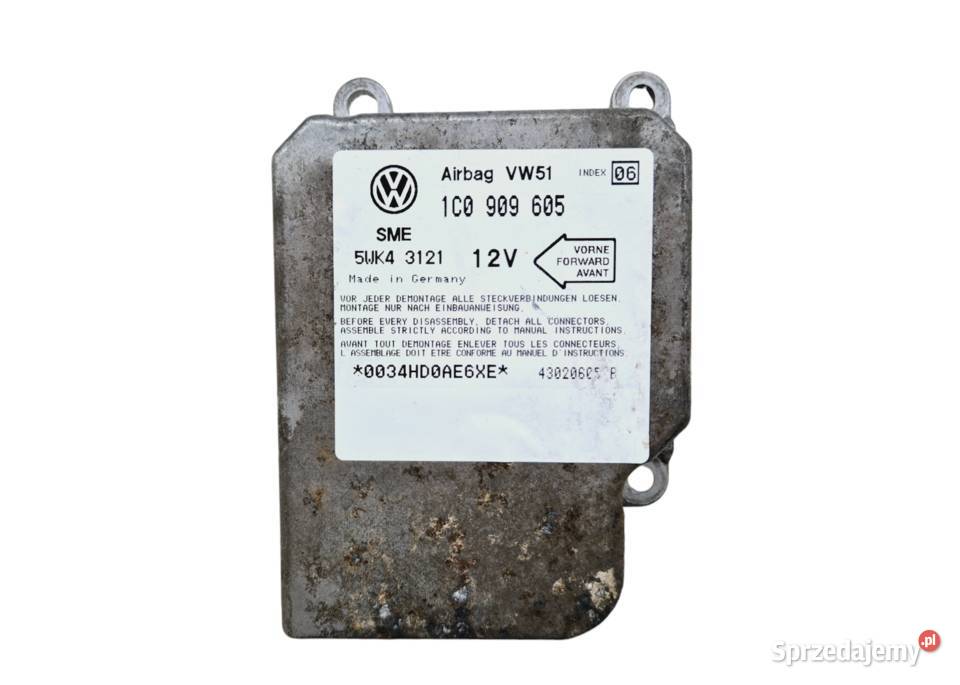 MODUŁ SENSOR AIRBAG PODUSZEK POWIETRZNYCH SHARAN osobowe Wyposażenie elektryczne Działoszyce