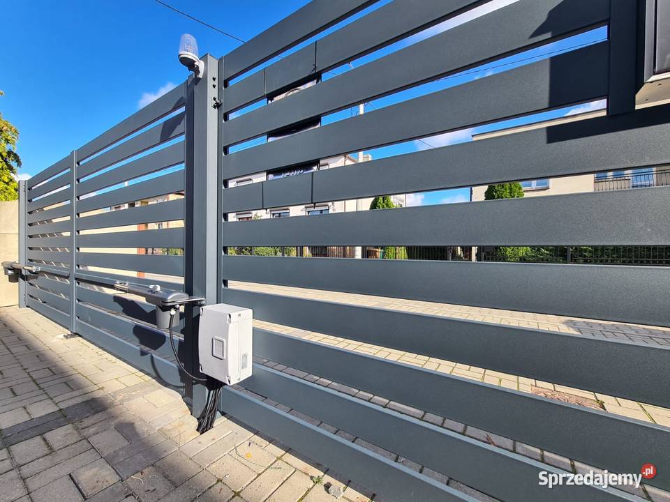 Brama skrzydłowa 400x150 nowoczesne ogrodzenia Kalisz