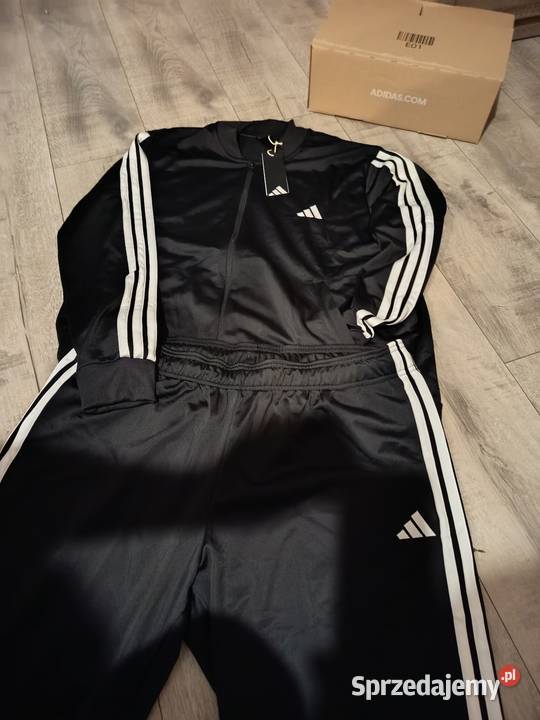 Nowy oryginalny komplet dresowy Adidas biały pomorskie Starogard Gdański