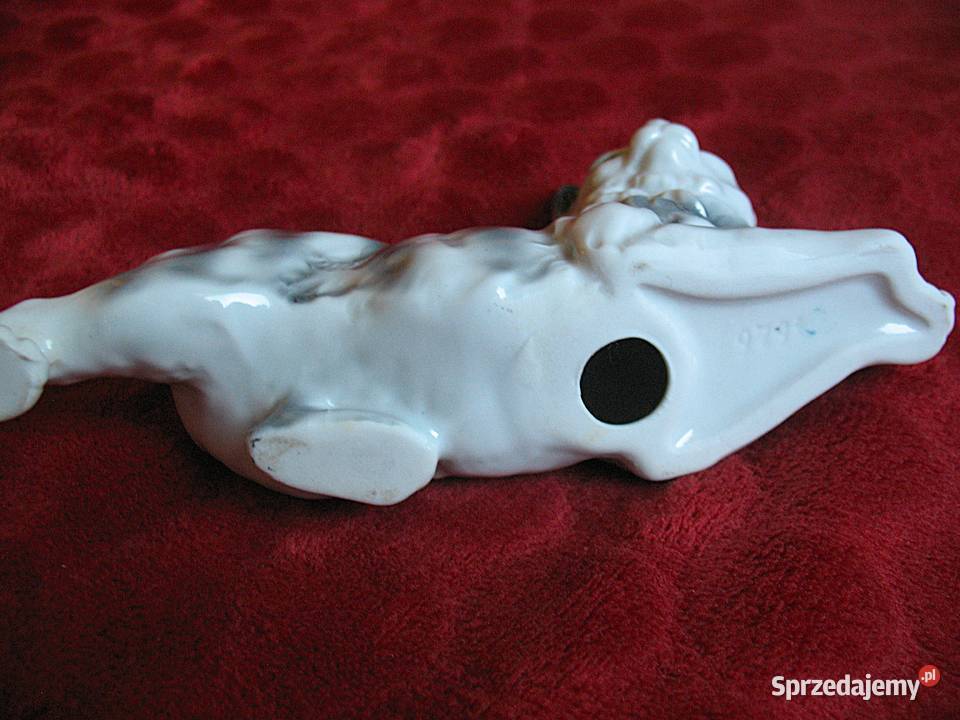 Kot szary Figurka ceramika 10 x 17 x 5 mazowieckie Siedlce