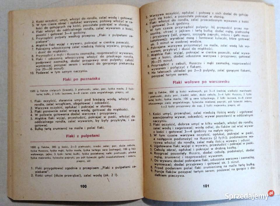 Potrawy z podrobów Warta 1988 r Włodawa