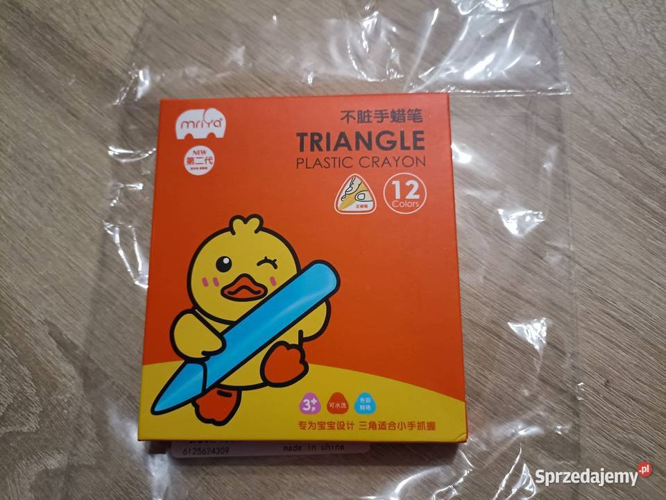 Trójkątne kredki do malowania 12 kolorów Kwidzyn