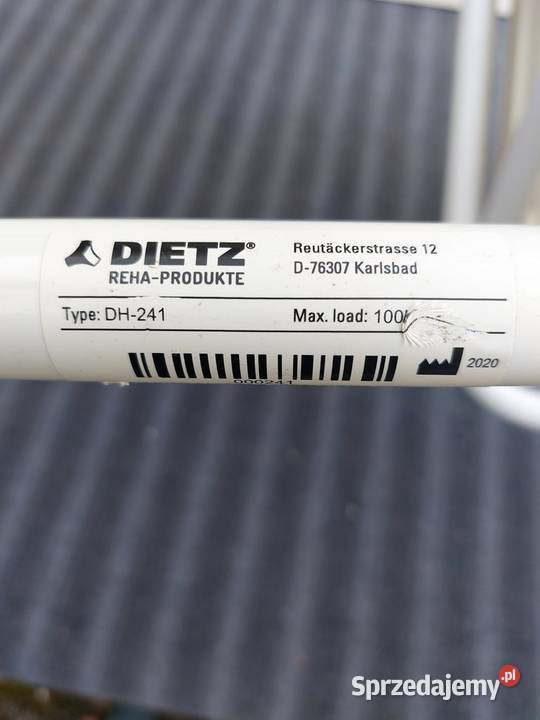 Krzesło kąpielowe z oparciem Dietz typ DH241 do Zawiercie sprzedam