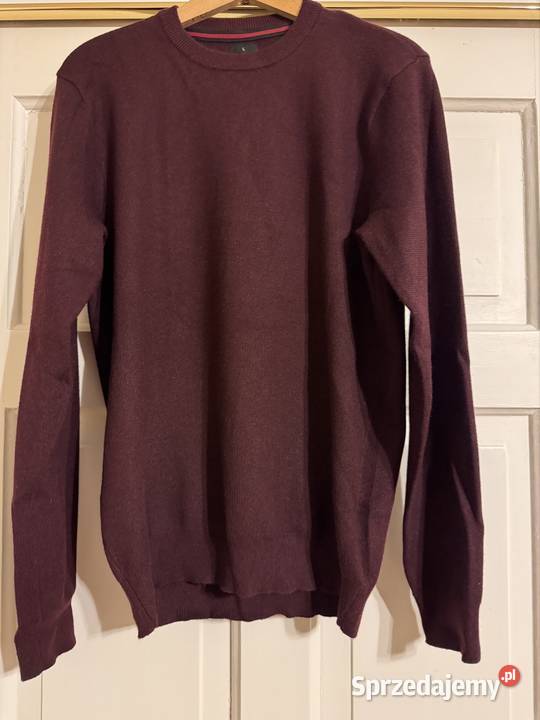 Sweter męski L Carry bordowy wiskoza casual Rozmiar L Częstochowa