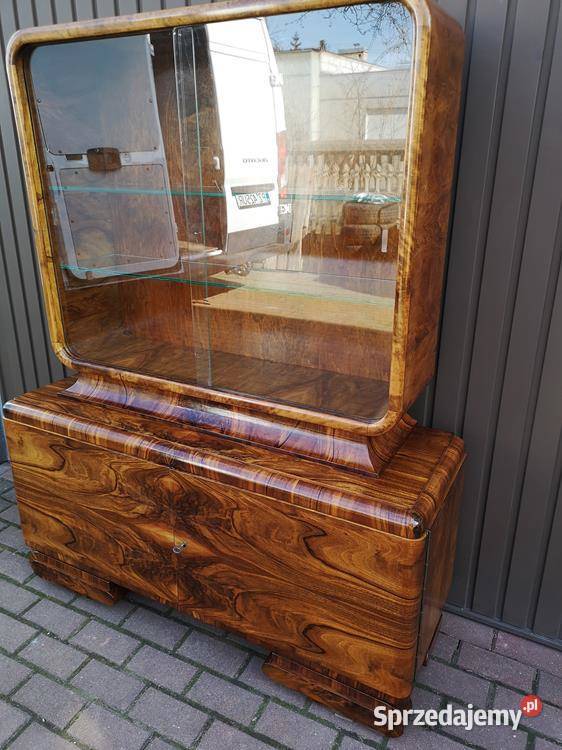 Witryna Serwantka ARTDECO Politura Orzech Stara Swarzędz