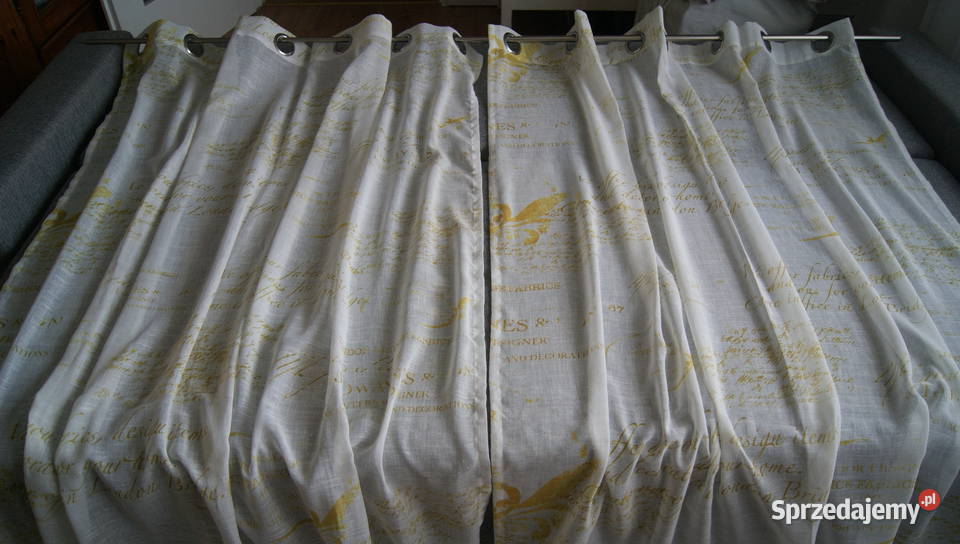 Firany shabby chic napisy przelotki Piękne Firany Firany dolnośląskie Dobroszyce