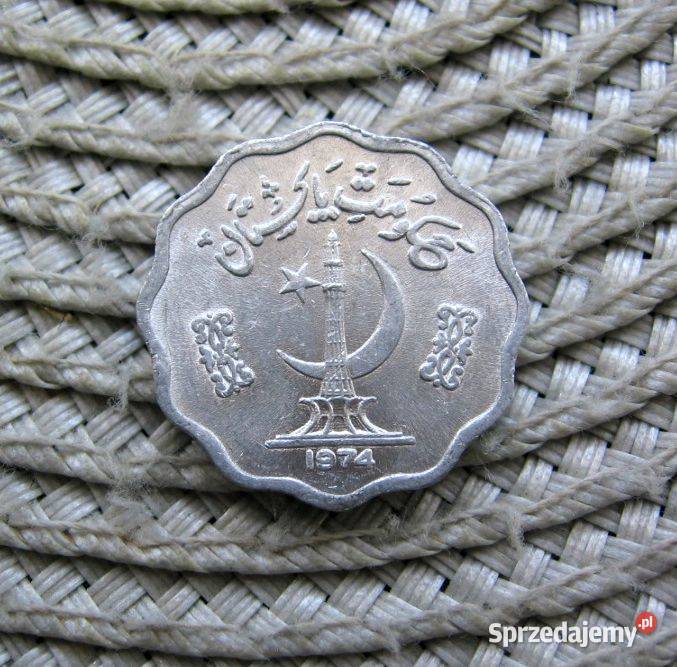 Pakistan 10 Pajsa 1962r Półksiężyc i pomnik pod Numizmatyka Antyki, Sztuka, Kolekcje Kalisz