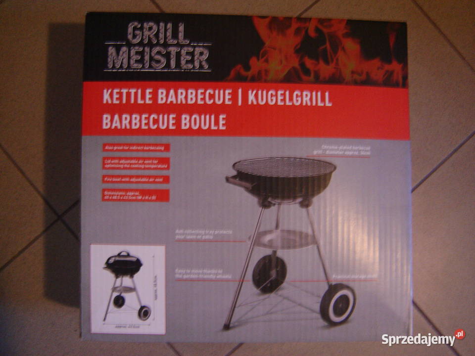 Grill węglowy kulisty okrągły o średnicy 34 z Florianów sprzedam