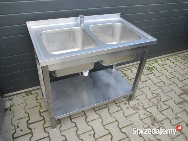Zlew 2 Komory Dwukomorowy Z Półką Stal Ostrów Wielkopolski