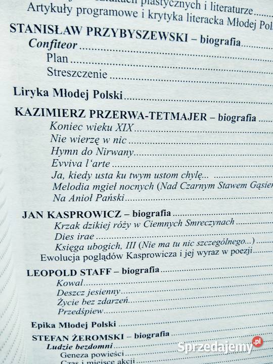 Romantyzm pozytywizm Młoda Polska outlet używane Warszawa sprzedam
