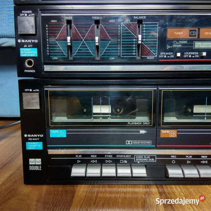 Sanyo JA477 japońska wieżamega brzmieniekorektor dolnośląskie