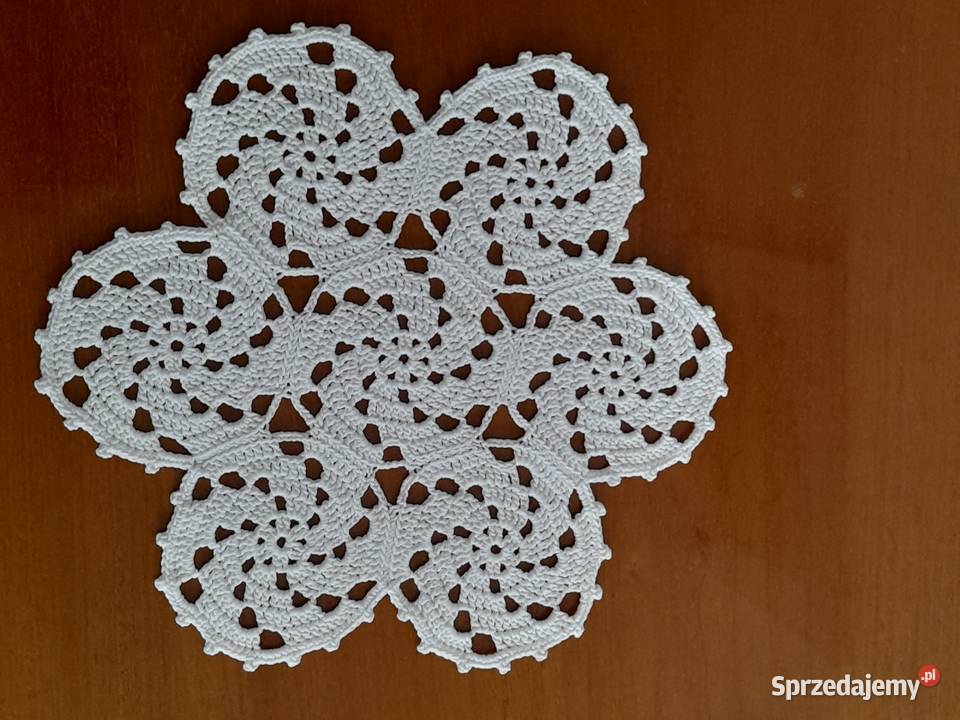 Serwetka szydełkowa biala dolnośląskie Oleśnica