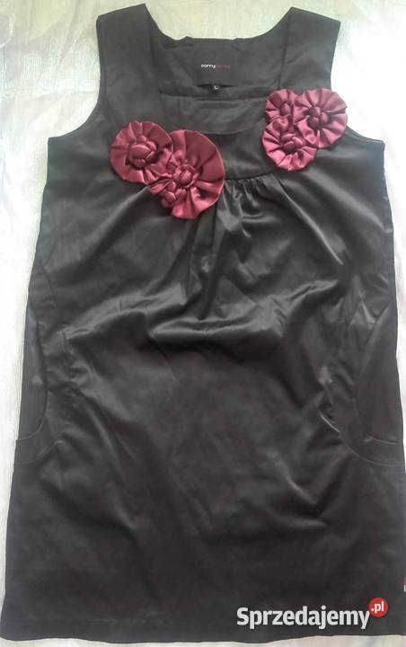 Czarna ciążowa sukienka z kieszeniami rozmiar L Łódź sprzedam