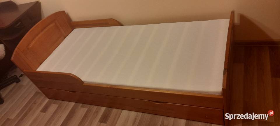 Łóżko dziecięce drewniane z materacem 180x80