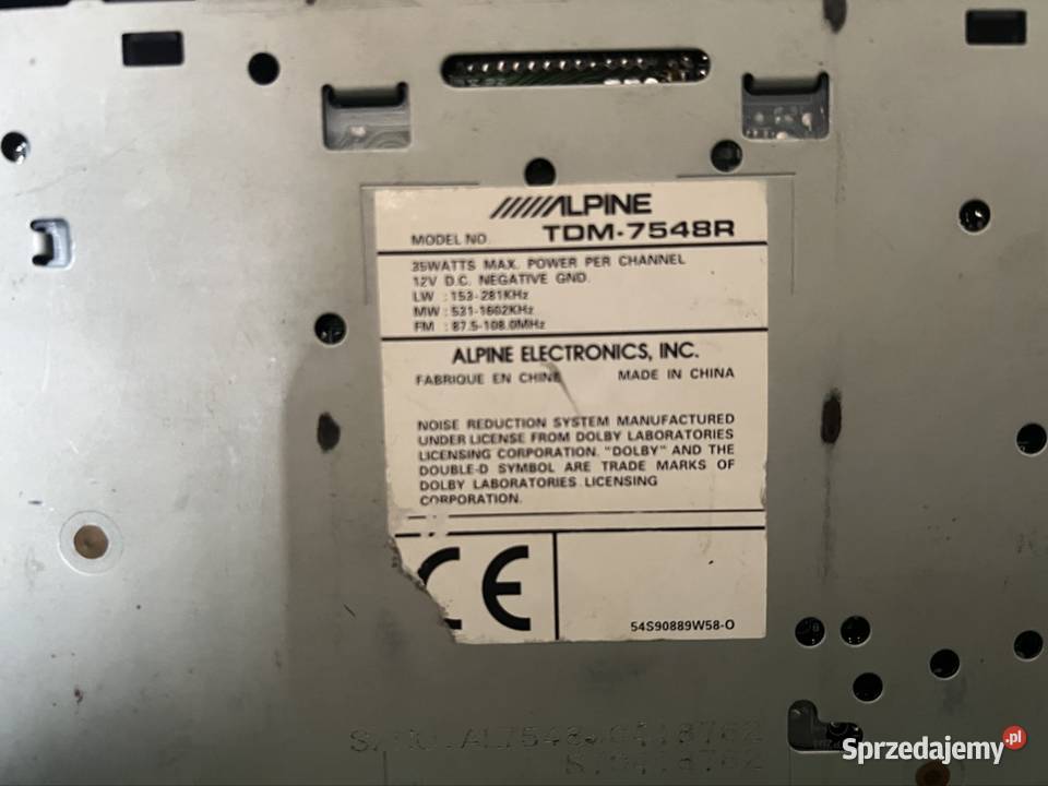 Alpine tdm7548r Starogard Gdański sprzedam