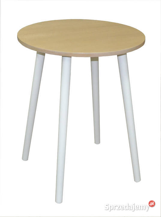 STÓŁ OKRĄGŁY FI 60 BIAŁY STOLIK ŁAWA Stoły, krzesła, biurka Tołkiny sprzedam