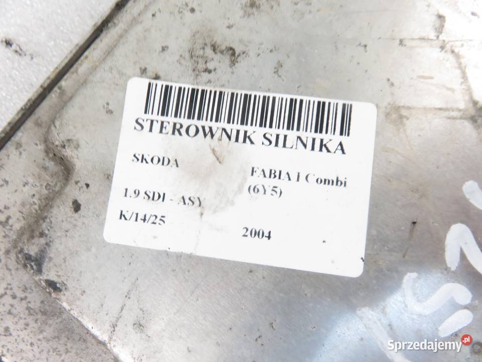 STEROWNIK SKODA FABIA I Combi 6Y5 19 SDI 64 ASY
