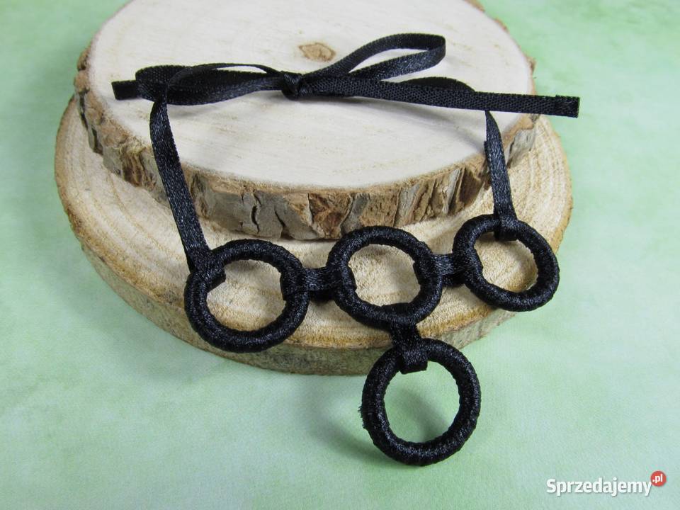 Naszyjnik bransoletka komplet zestaw czarny Katowice