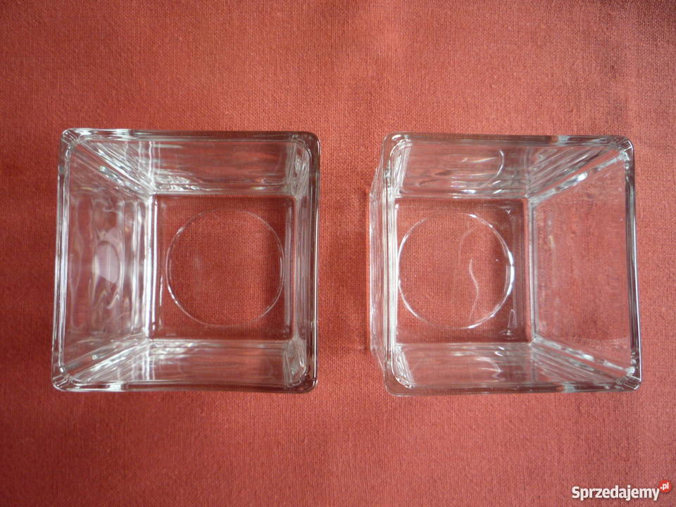 NOWE 2 Świeczniki Grube szkło na podgrzewacz Szczecin sprzedam