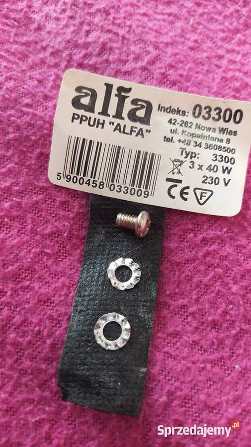 Żyrandol Alfa 3 ramienny Warszawa